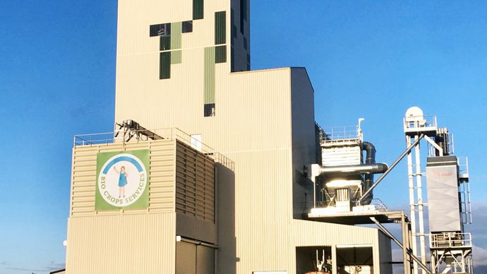 Les Ets Agricentre Dumas et Villemont ont créé Bio Crops services. Le silo de stockage dédié, achevé fin 2019, est à Saint-Maurice-la-Souterraine (Creuse).